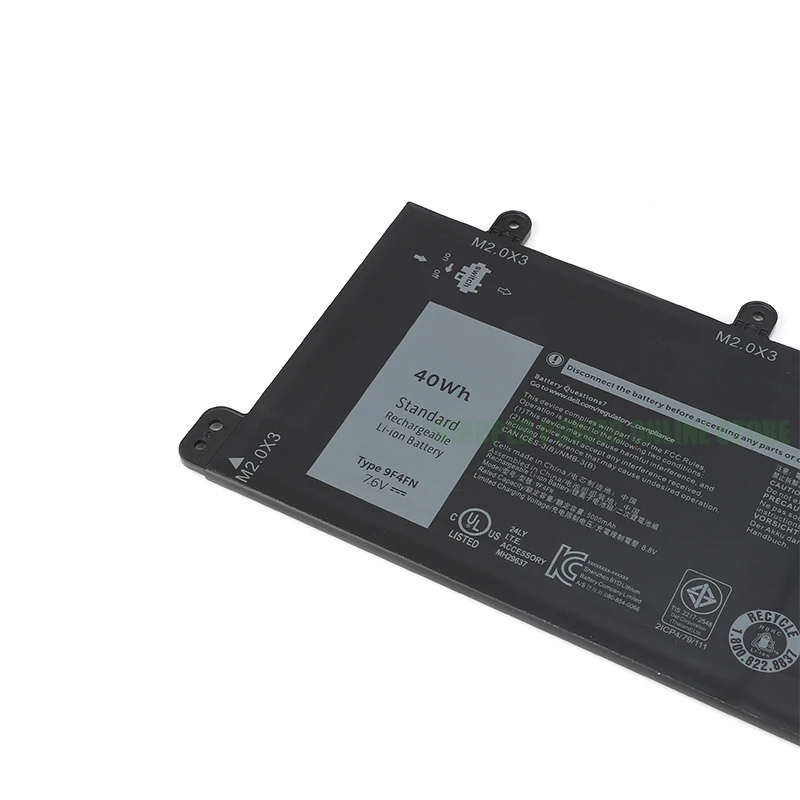 CP Laptop Battery 9F4FN 2VKW9 7.6V 40WH/5000mAh For Latitude 7320 Detachable,Inspiron 14 3420 Series Notebook