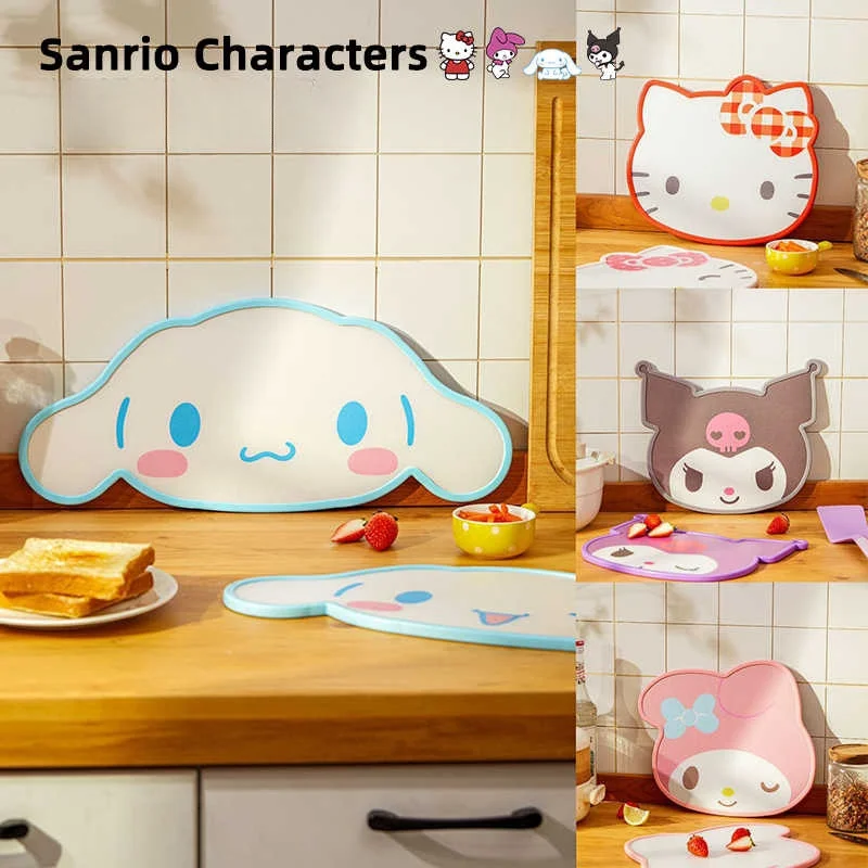 Sanrio Hello Kitty Chopping Block Anime Kuromi Kitchen Thickened Double-Sided Cutting Board Food Grade Kitchen Utensils Gift