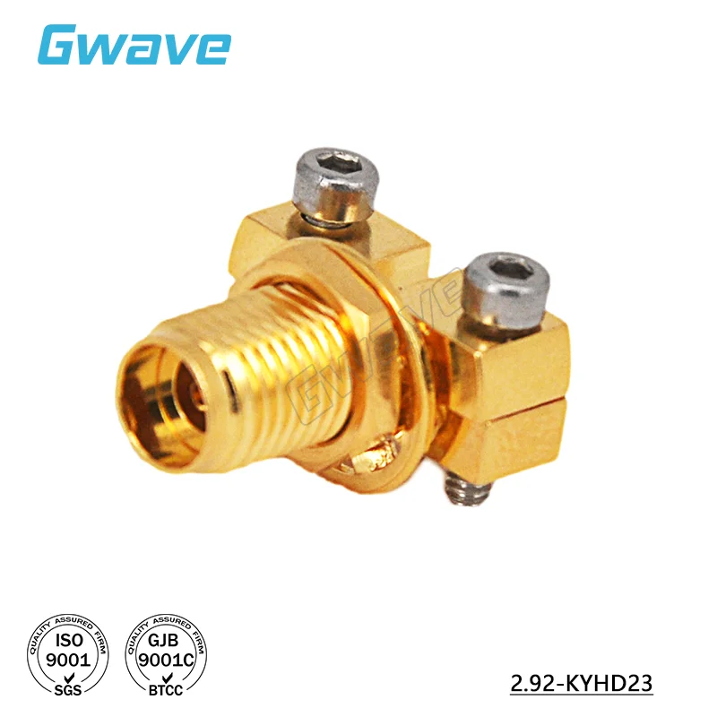 

2.92-KYHD23/2.92mm (female) End Connection Solderless Connector/through Wall Flange/DC-40GHz