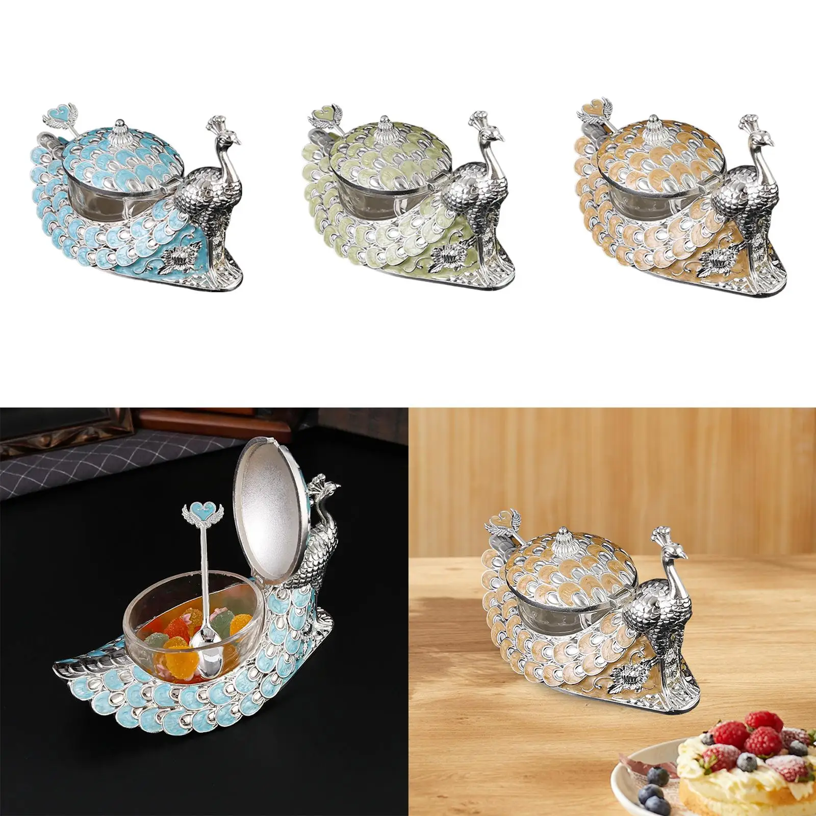 

Zinc Alloy Seasoning Box Entertaining Wedding Coffee Bar Dining Home Use Organizer Party Salt Server Kitchen Container Dispenser