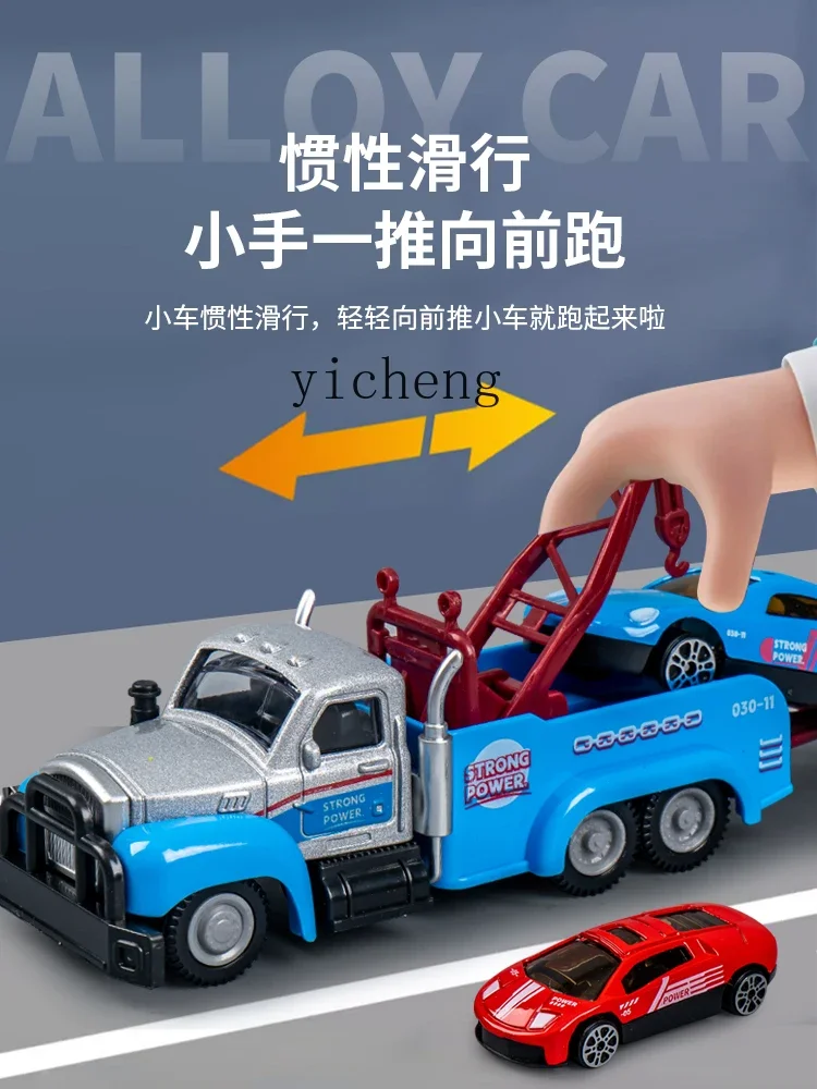 Tqh Giocattolo Lega Recupero Veicolo Ragazzo Simulazione Modello in metallo Rimorchio Sollevamento Ingegneria Crescita auto