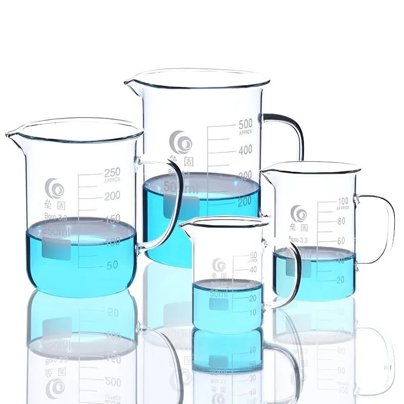 

50ml to 2000ml 3.3 borosilicate Glass Beaker with handle laboratory Graduated Glassware