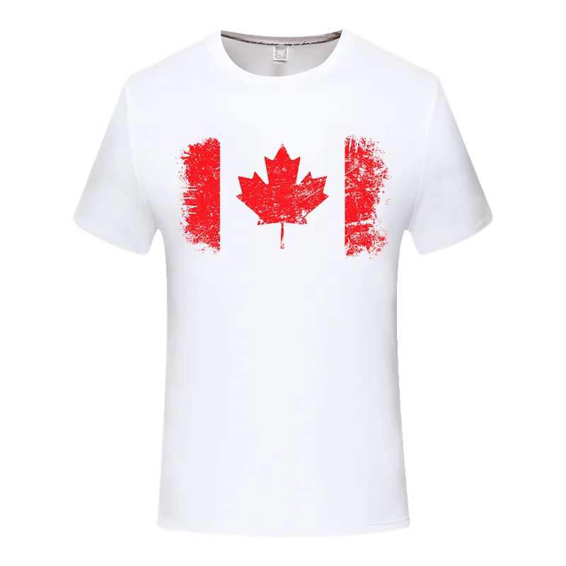 Canada Flag Printing T shirt Men Fashion Short Sleeve Summer  T-shirts Casual Canada Flag  t shirt for men kids tshirt