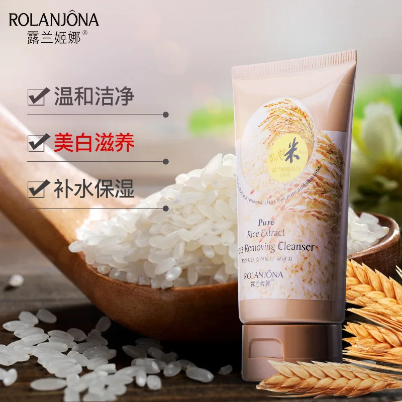 Whitening Rice Juice Facial Cleanser Deep Clear, Gentle, Acne Removing, Oil Control, Moisturizing Amino Acid Facial Cleanser