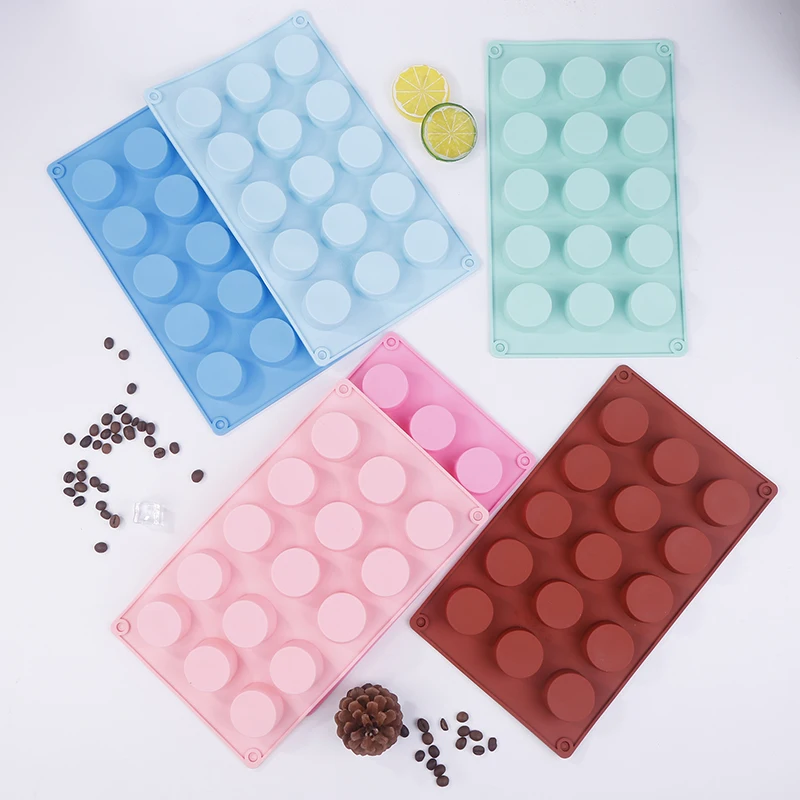 15 Cavity Cylinder Shaped Silicone Mold DIY Chocolate Cookie Sandwich Tool DIY Jelly Pudding Candy Kitchen Cake Baking Mold