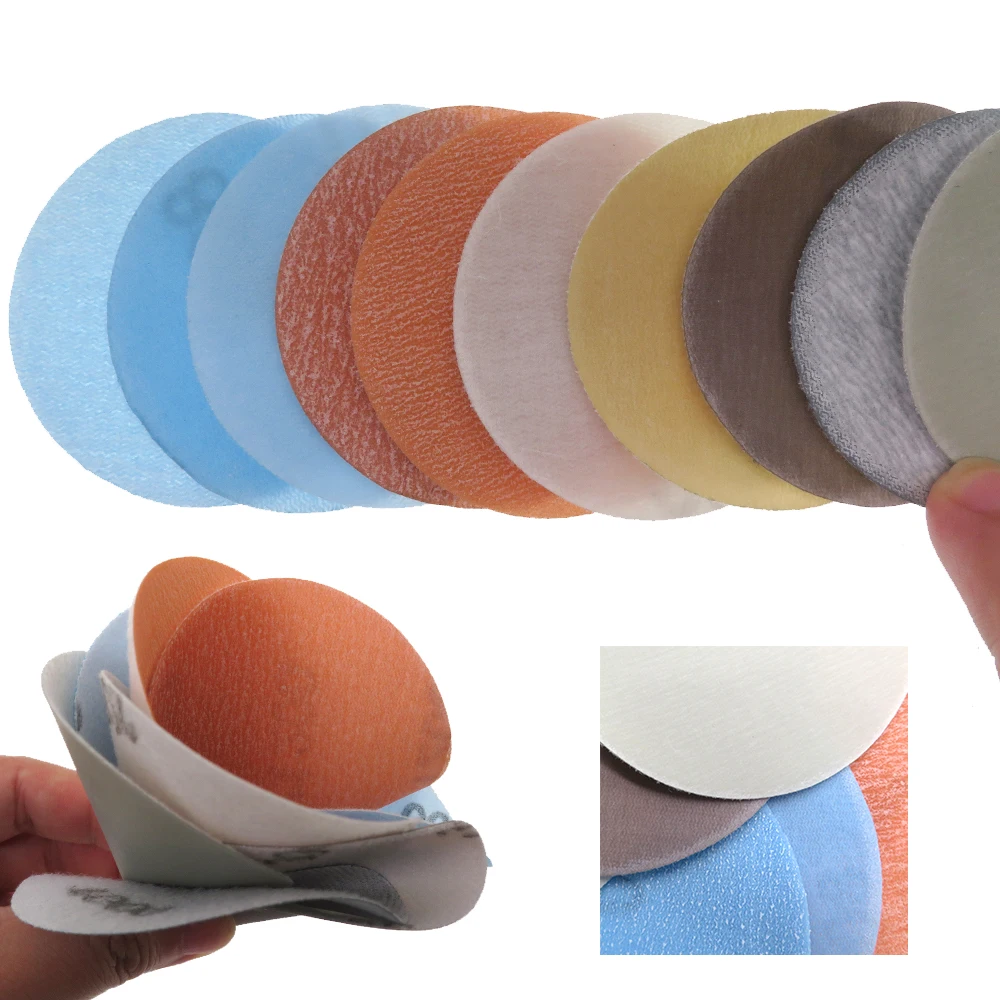 2 Inch Soft Superfine Sanding Disc 50mm Hook&loop Wet Dry Sandpaper 600- 5000 Grits For Car Polisher Sander Automotive Polishing