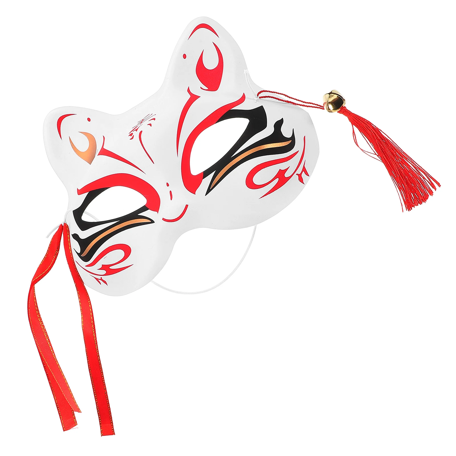 

Mystical Fox Half Face Japanese Style Masquerade Party Cosplay Halloween Costume Plastic Animal Unique Design Comfortable Wear