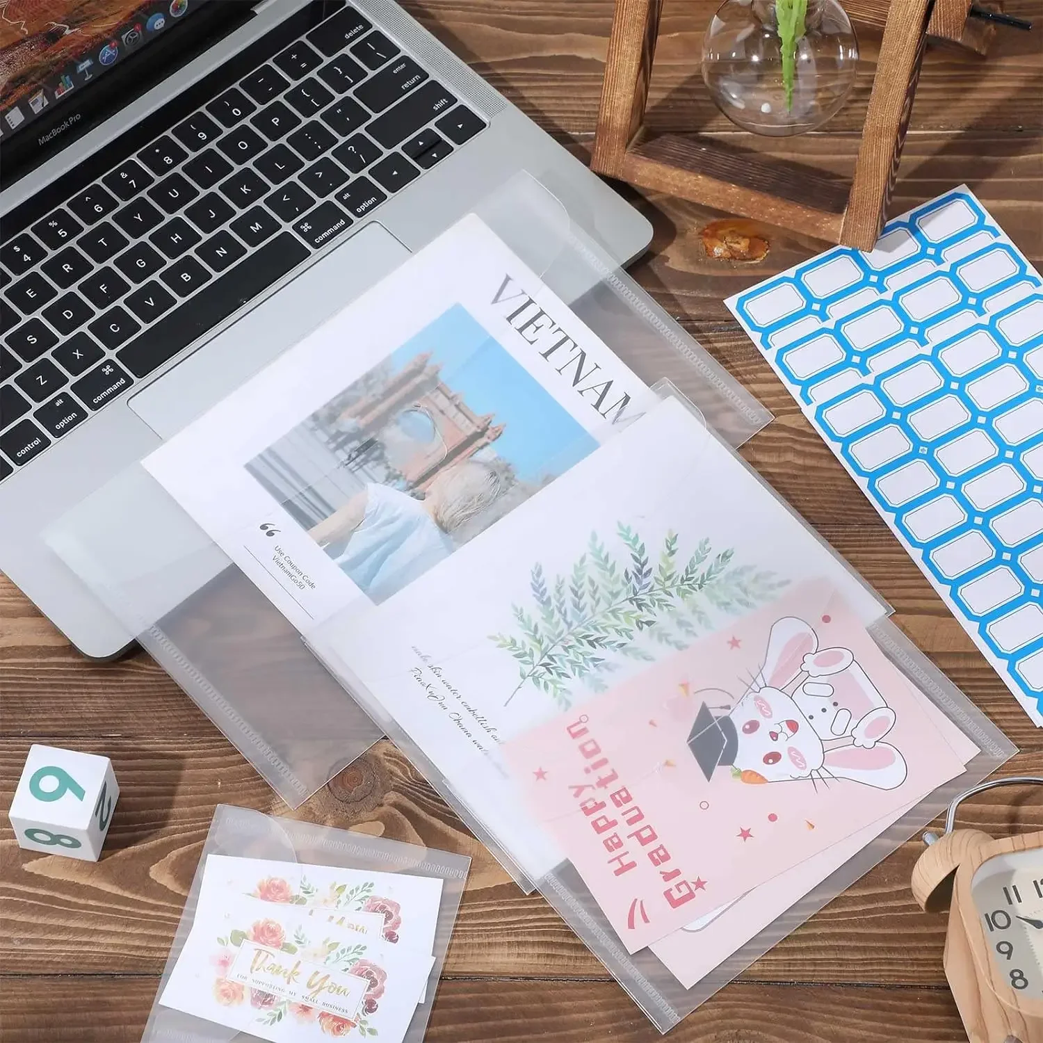 50 قطعة/المجموعة أوراق أكياس المجلد البلاستيكية لتخزين قطع يموت الطوابع المنظم أصحاب أكياس شفافة #6