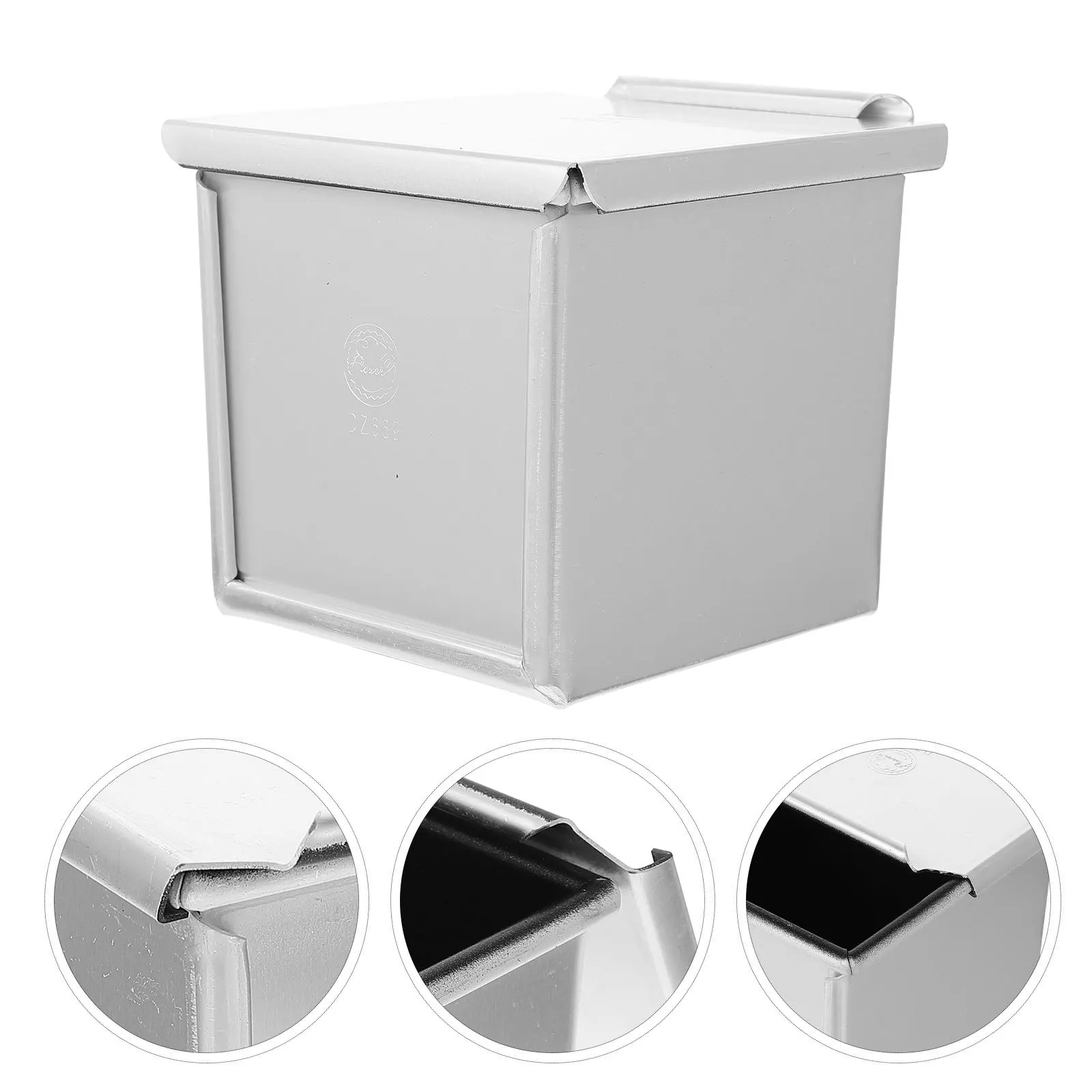 

1 pc Square Bread Pan With Lid Heat Resistant Non-Stick Aluminum Alloy Baking Mold Loaf Cake Toast Bakeware Kitchen Supplies