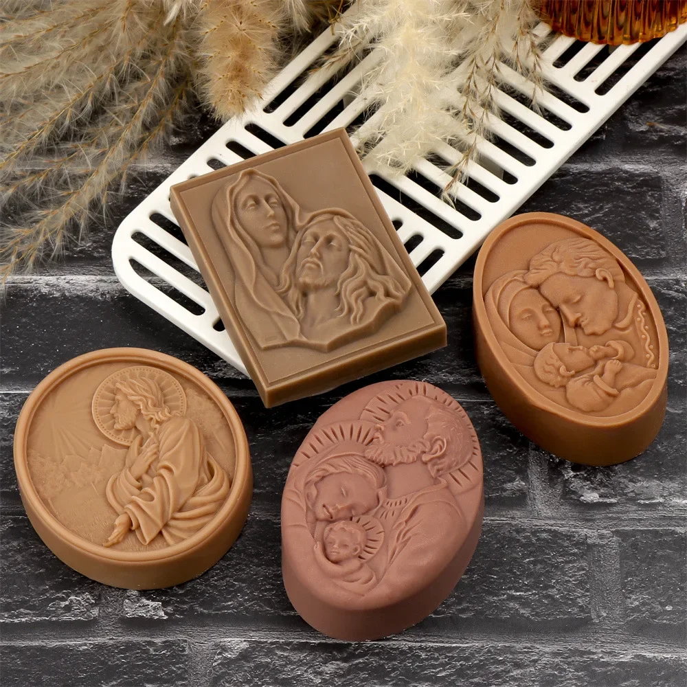 

3d Virgin Silicone Molds Round Oval Square Plaster Decoration Epoxy Resin Molds Handmade Soap Molds for Soap Making