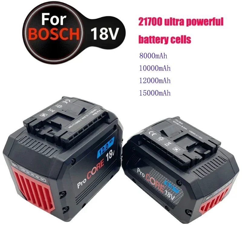 8Ah 10Ah 12Ah 15Ah ProCORE replacement battery, for Bosch 18V cordless tools BAT609 BAT618 GBA18V 21700 high power 5C power cell