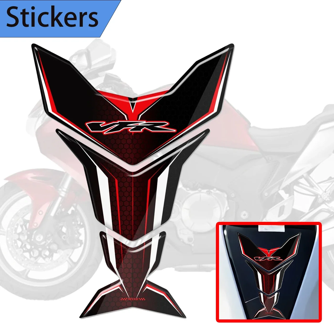 

Motorcycle Decals Tank Pad Side Grips Gas Fuel Oil Kit Knee VFR1200 For Honda VFR1200F VFR 1200 F