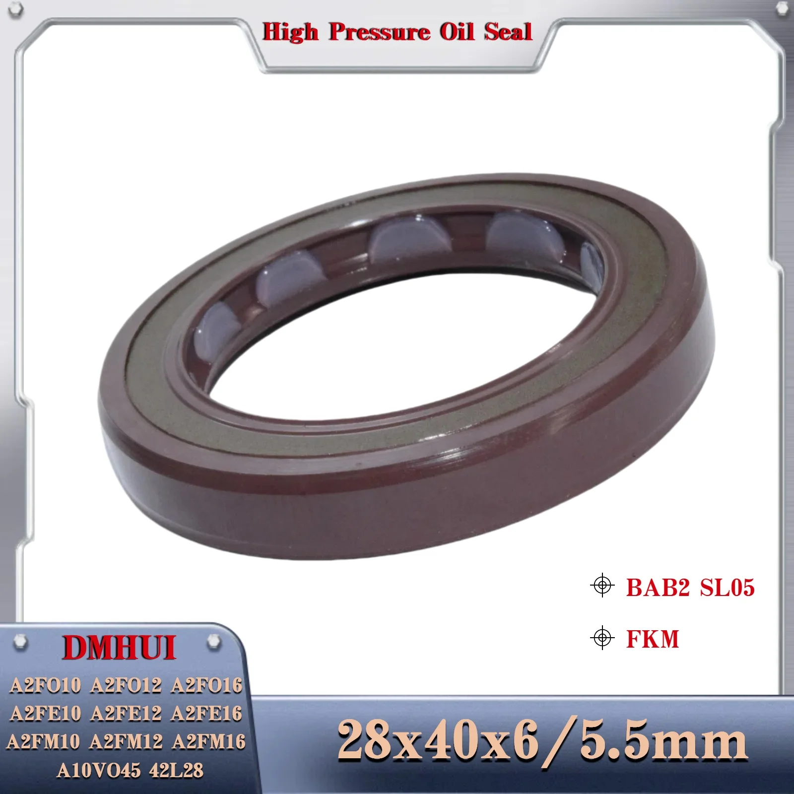 

Shaft seal 28x40x6/5.5 Rexroth hydraulic pump A2FO10 A2FO12 A2FO16，A2FE10，A2FE12，A2FE16，A2FM10，A2FM12，A2FM16, A10VO45,