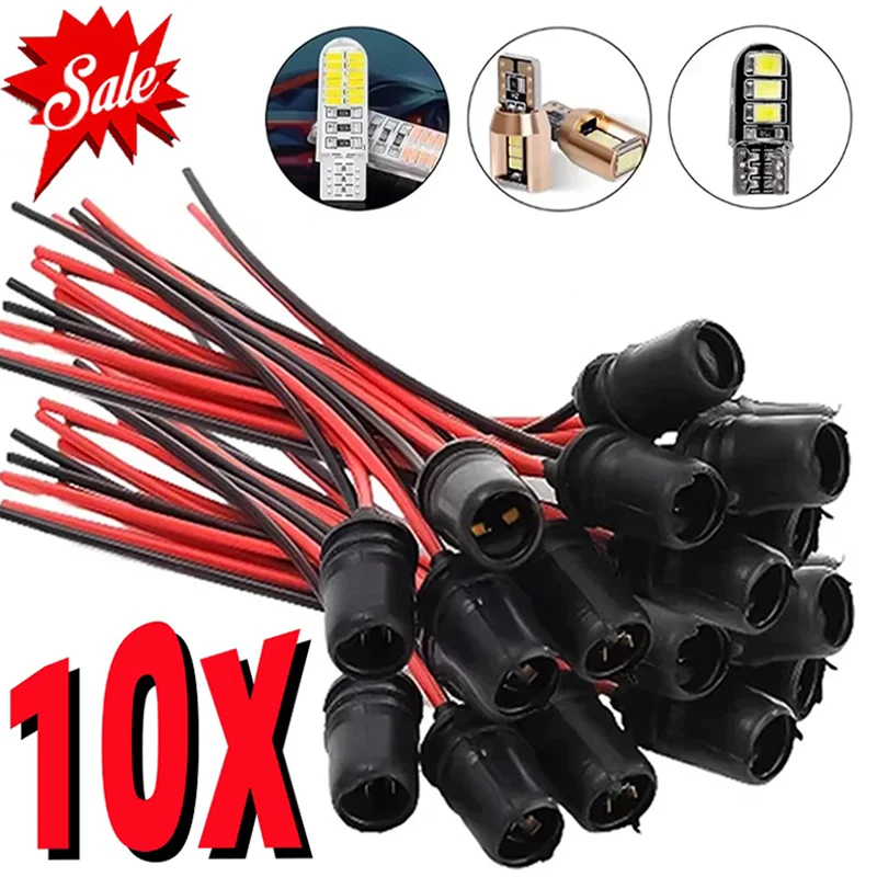 

1-10Pcs T10 W5W Wedge Light Socket Connector Extension LED Lamp Bulb Base Holder Socket Wedge Base Light Bulb Plug Car Parts