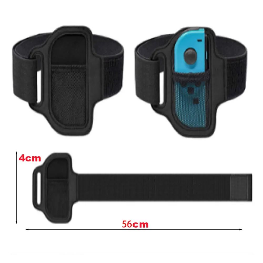 2 pezzi sportivi traspiranti regolabili supporto per maniglia da gioco fascia elastica cinturino per gamba anello cravatta per Nintendo Switch Joycon