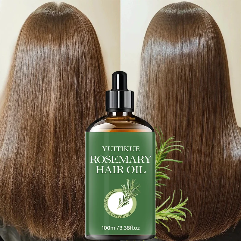 YUITIKUE Rosemary Hair Oil 100ml Natural Essential Oil for Hair Growth Strengthening & Scalp Care