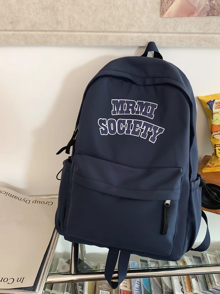 

American Style Casual Men's Backpack 16 Inch Laptop Bag Double Shoulder Soft Fabric Water Resistant School Bag for Teens