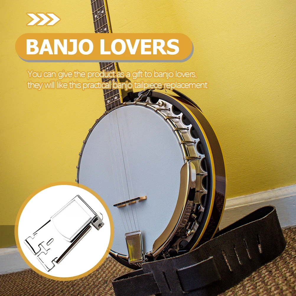 

Banjo Strings Kershner Tailpiece Tailpeice Traditional Triangle Banjos Accessories Silver Guitar for