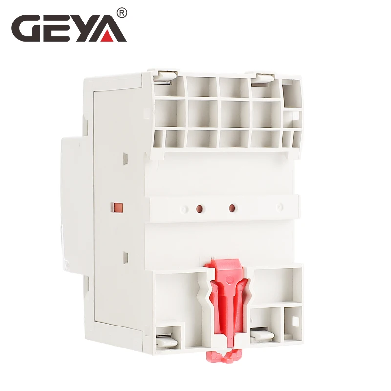 GEYA GYHC 2Pole 100A AC 220V 230V 50/60Hz Din Rail Household AC Modular Contactor Switch Controller Home Hotel Use