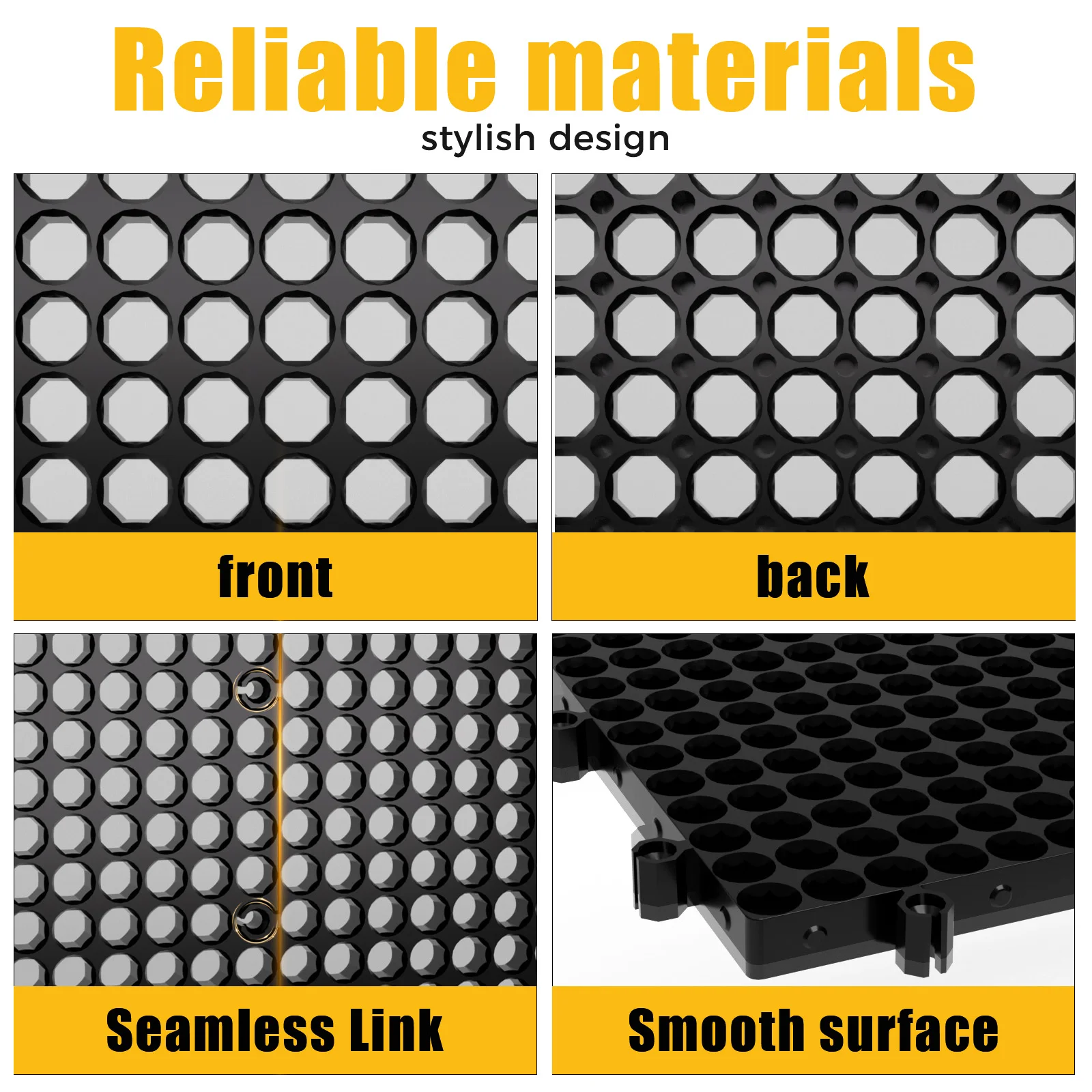 6 pcs grey plastic peg board set 200 accessories, rust-proof, non-sagging,  Garage Peg Board Wall Pegboard Organizer