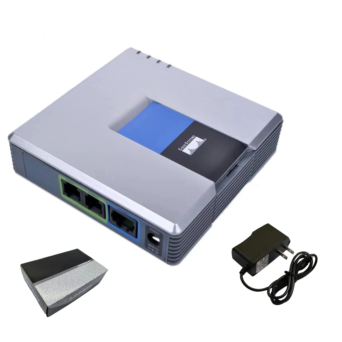 New Unlocked PAP2T SIP VOIP Phone Adapter with 2 FXS  Phone Ports VoIP Gateway