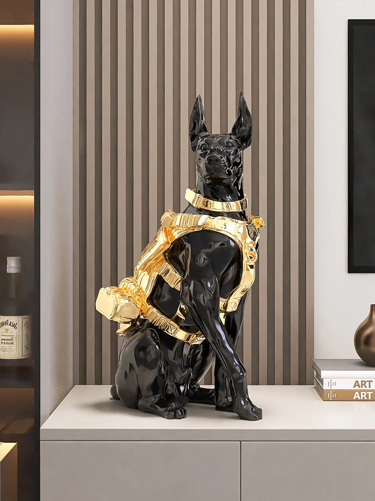 

Home Decor Dog Statue Desktop Ornaments Nordic Creative Small Animal Sculptures Birthday Gifts Office Decor Entrance Decorations