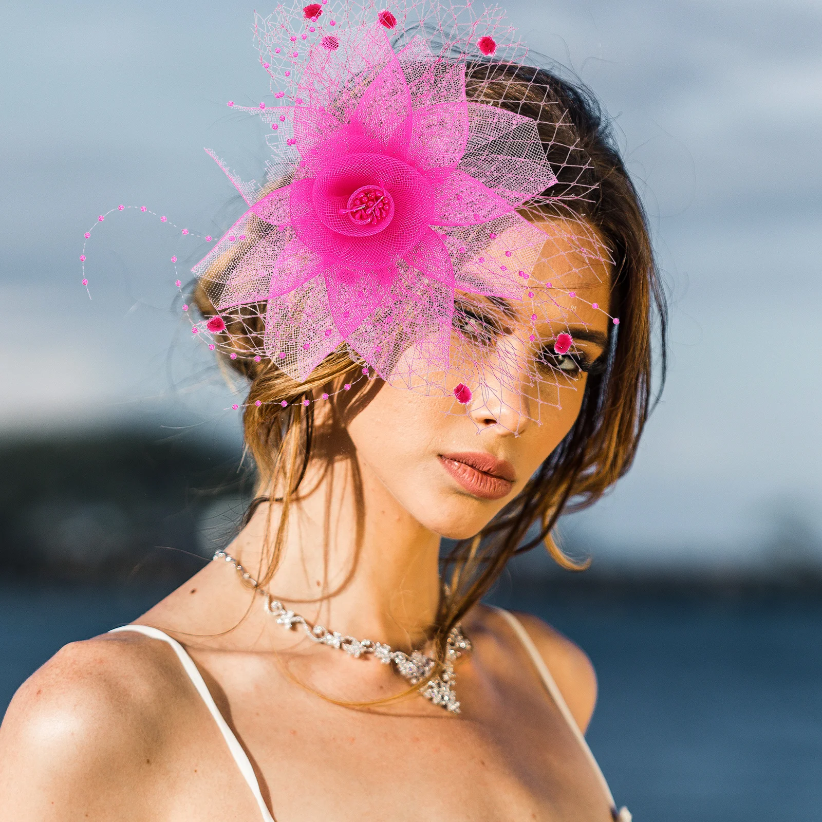 

Party Mesh Headdress Headband Fascinator Charming Hair Accessories for Women Woman