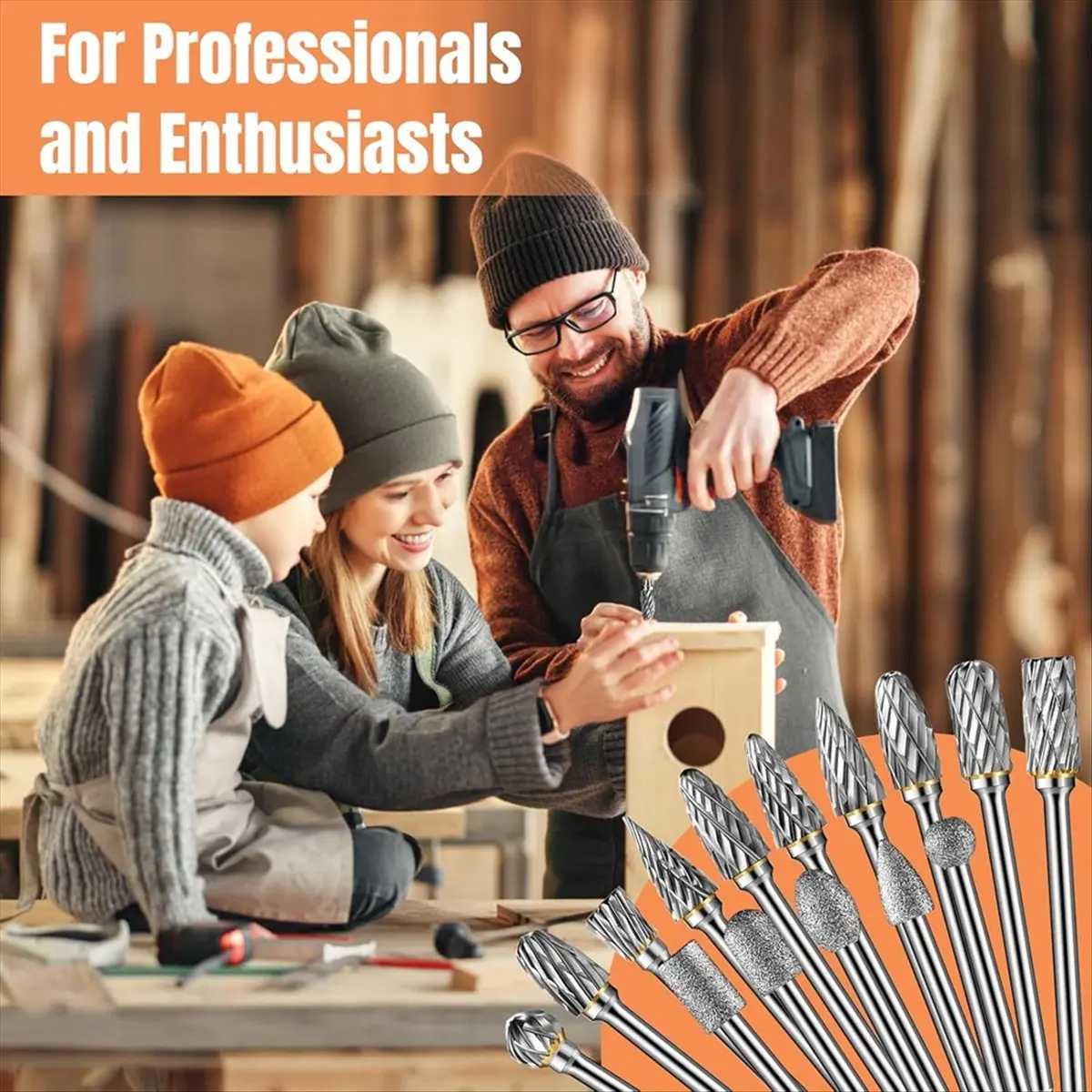 

(CNIM) 20 шт. фрез для резьбы, 10 шт. твердосплавных борфрез + 10 шт. алмазных сверл (1/8 дюйма) со стандартным цилиндрическим хвостовиком для деревообработки