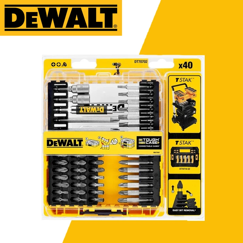 DEWALT DT70702 40PC Screw Driving Set High Lifespan Impact Type Bit Sleeve Power Tool Accessories