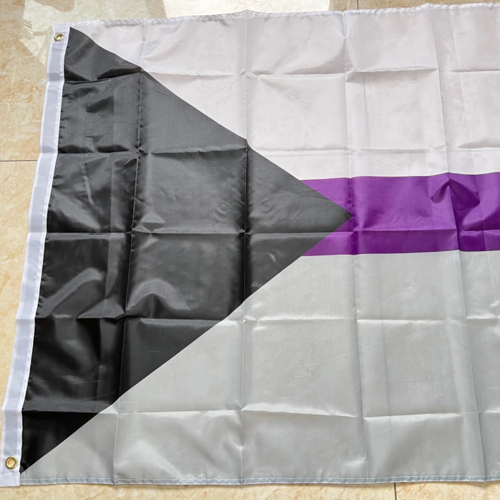 Semi-asexual flag 90x150cm LGBTQIA Ace Community Asexual Pride semi-asexual flag decorated with polyester