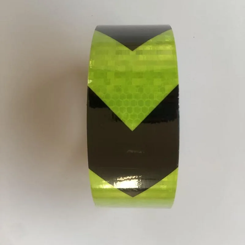 5 cm x 3 m Straßenführung Reflektor Kleber Fluoreszierend Grün Schwarz Pfeil Reflektierende Band Warnung Aufkleber Für Verkehrszeichen – Detail 6