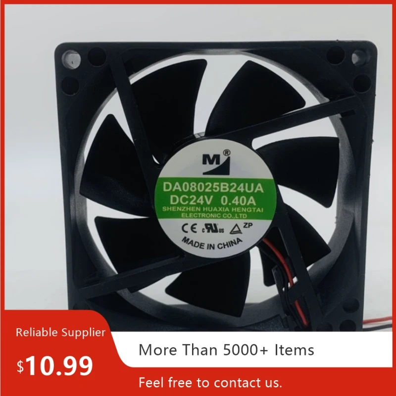 80mm Server Inverter Fan For DA08025B24UA 80x80x25mm 24V 0.40A 5000RPM Dual Ball Bearing Cooling Fan