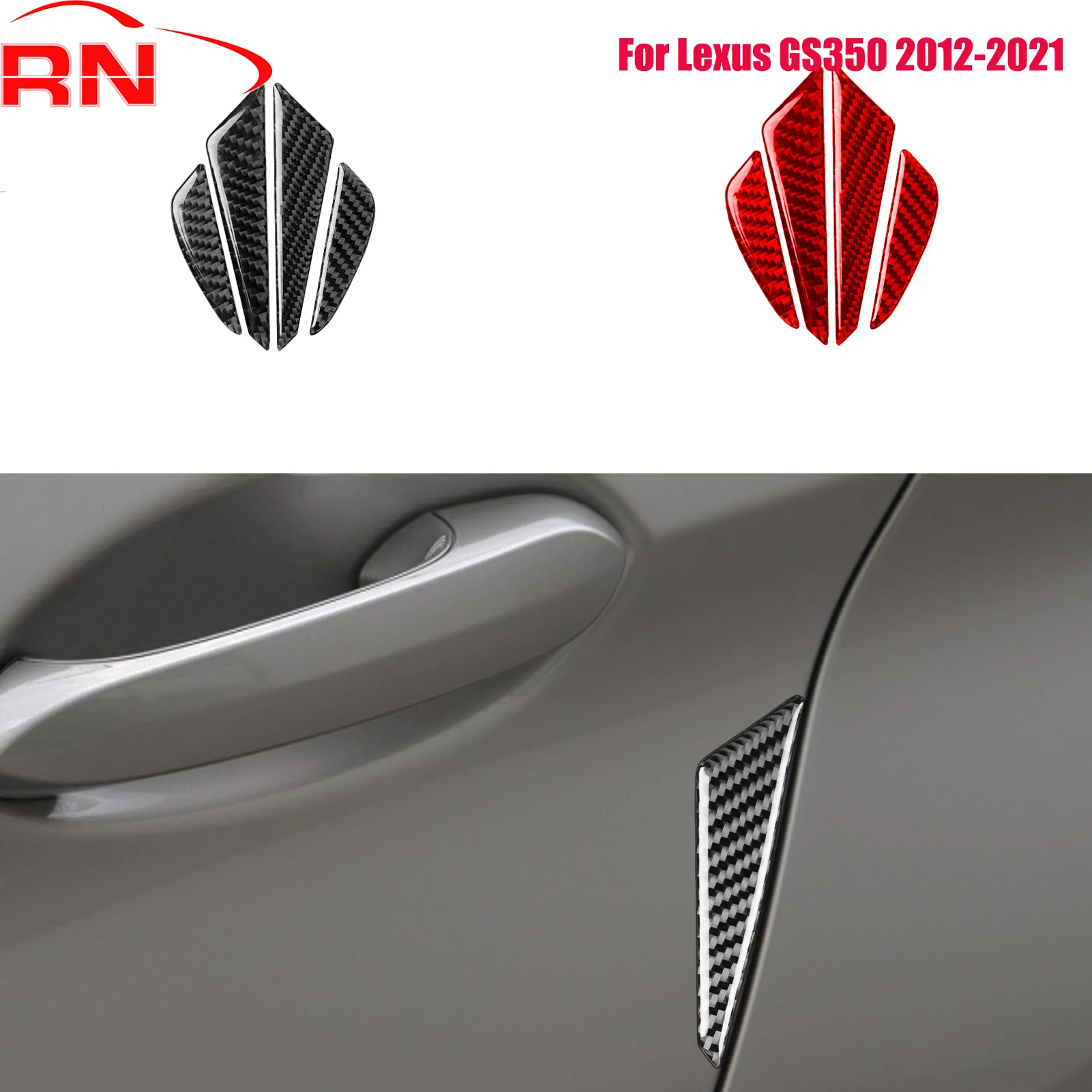 

For Lexus GS350 2012-2021 Modified Forged Carbon Fiber Car Door Bumper Interior Trim Accessories Stickers