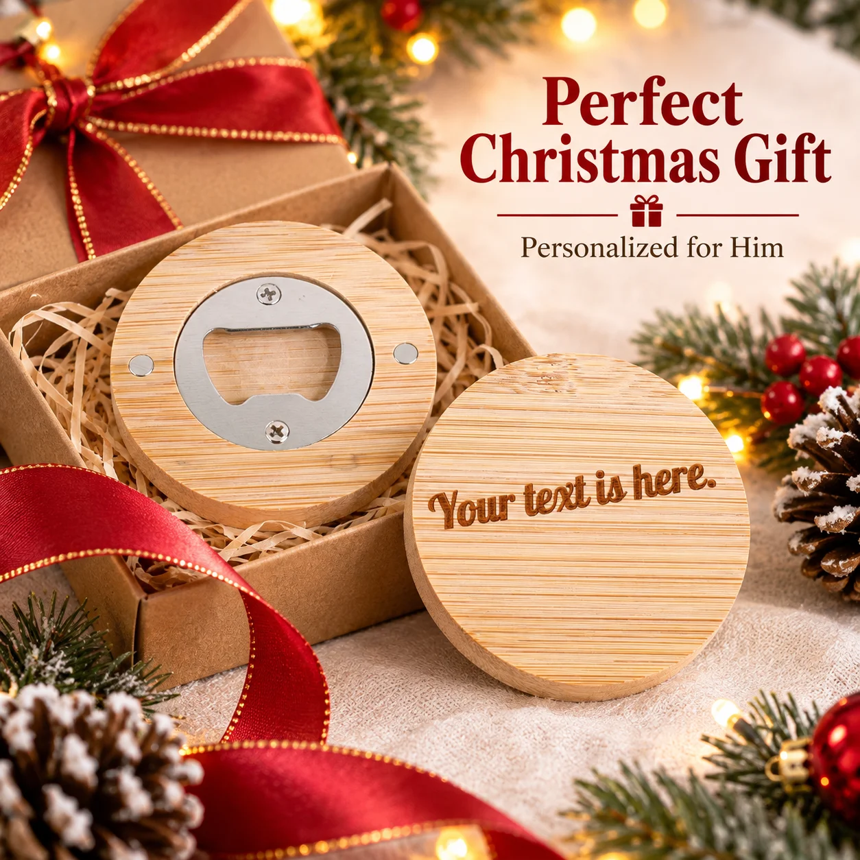 Personalized Wooden Bottle Ope - Beer & Wine Grab recension och pris