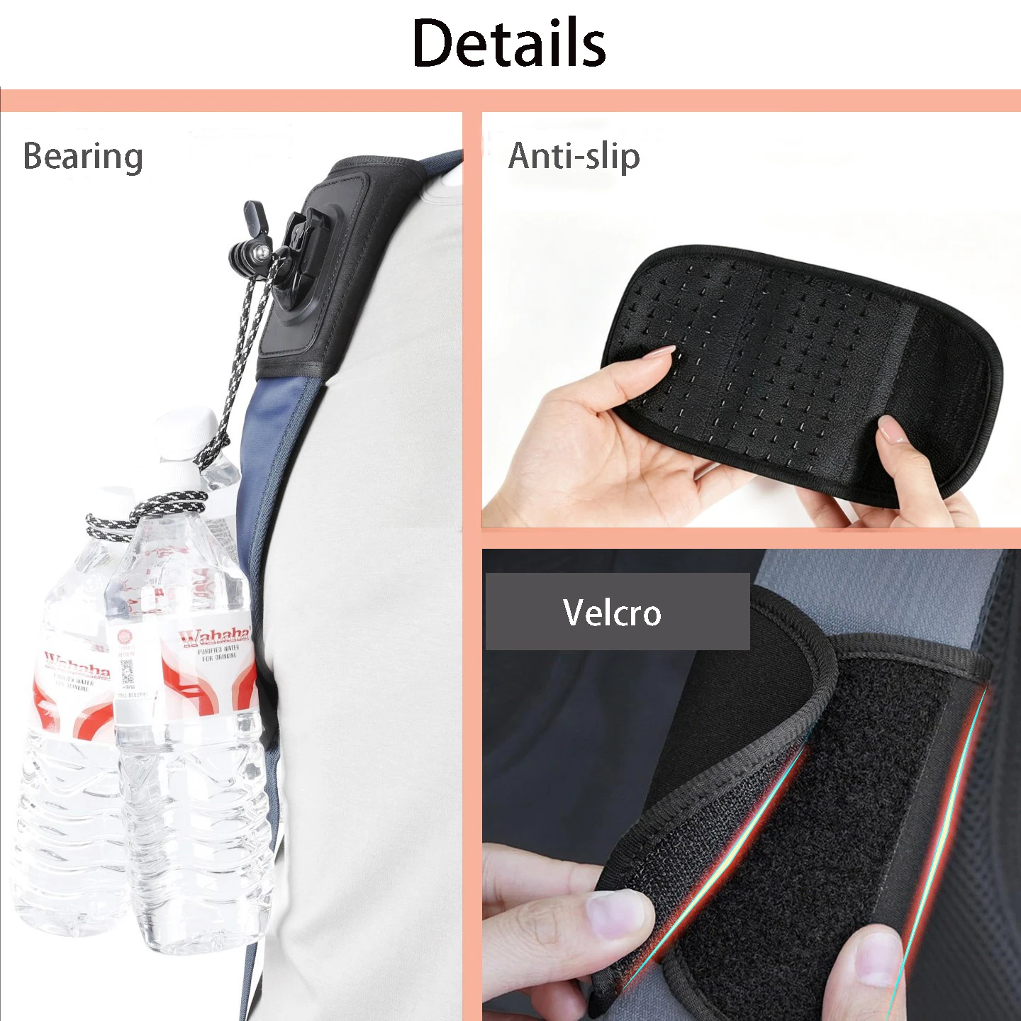 action camera outdoor hiking first perspective shooting anti-slip non-shifting backpack shoulder strap fixxing clips Luna Ultra