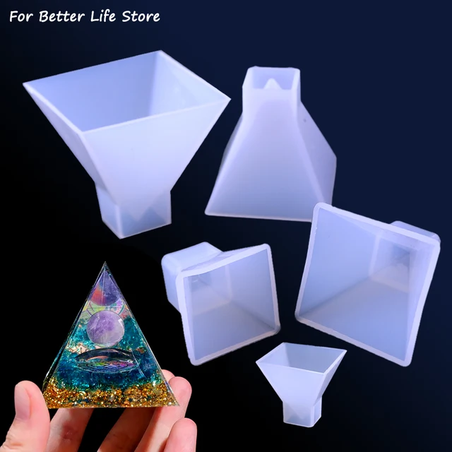 For Better Life 1Pc 3D Pyramid Silicone Mold DIY For Crystal UV Epoxy Cubic Triangular Cone Home Decoration Arts and Crafts