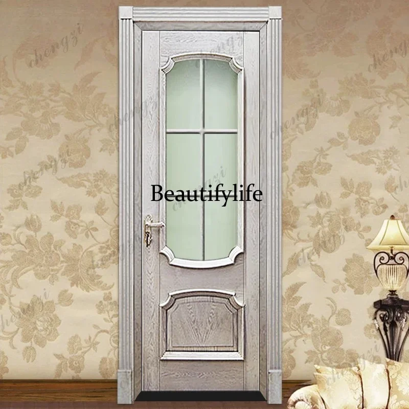 Y136 Y136 Antique white simple European free shipping installation open paint room bedroom casement solid wood multi-layer set d