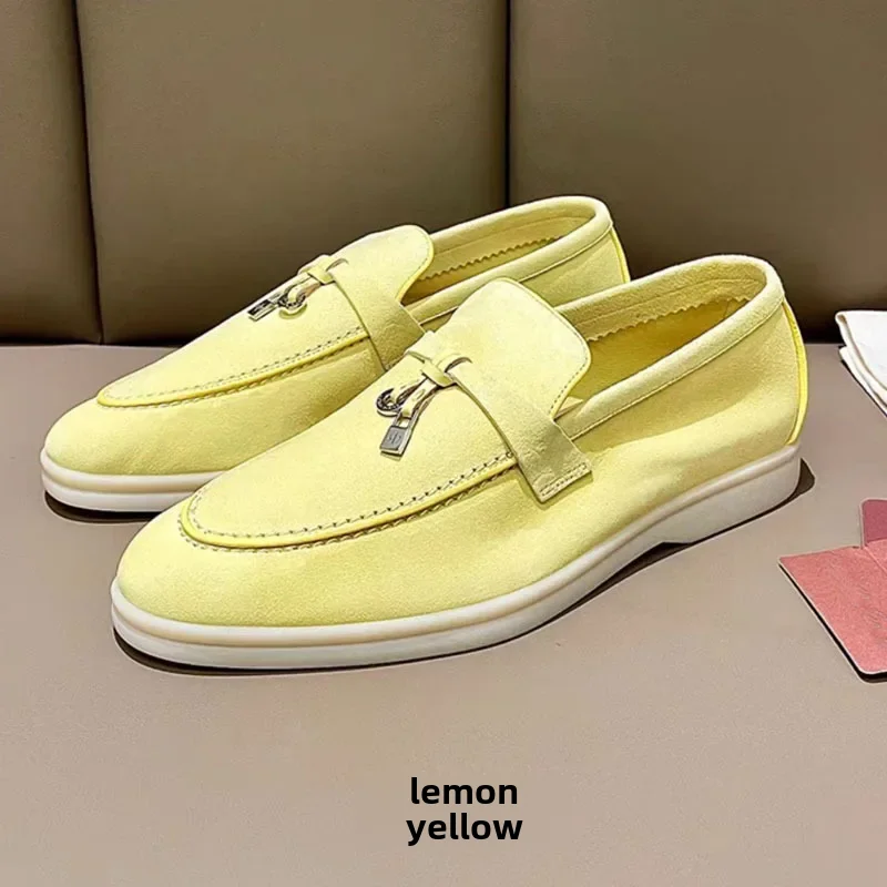 Soft Sole Piped Edge Leather Flats Women's Shoes Summer Style Sheepskin Insole Comfortable Fashionable Footwear