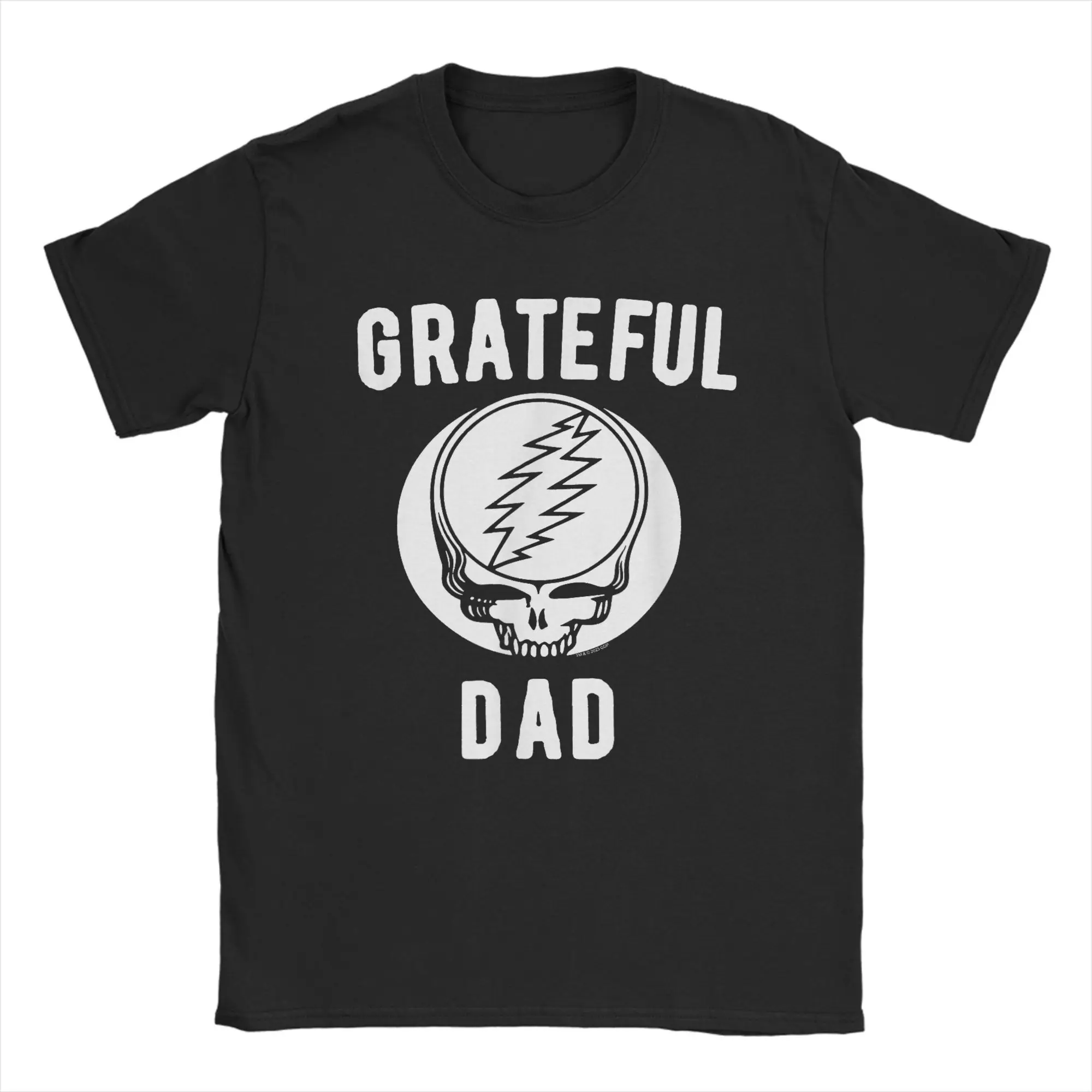 

Novelty Gratefully Rock Band Dead T-Shirts Men Round Neck Cotton T Shirt Dad Father's Day Short Sleeve Tee Shirt New Clothing