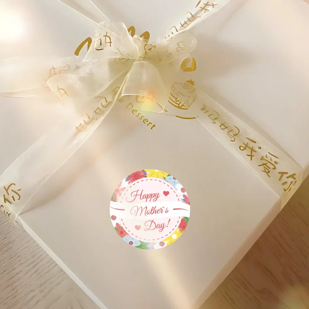 500pcs Happy Mothers Day Stickers 1inch Thank You Stickers Scrapbooking for Holiday Gifts Cards Decor Envelope Sealing Lablels