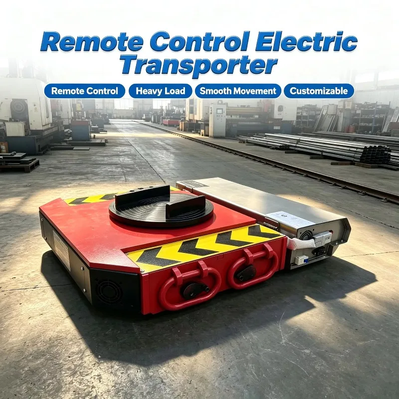 30T Battery Powered  directional Electric Moving Tank Dolly Remote Controlled Heavy Load Industrial Machinery Shifting Skate