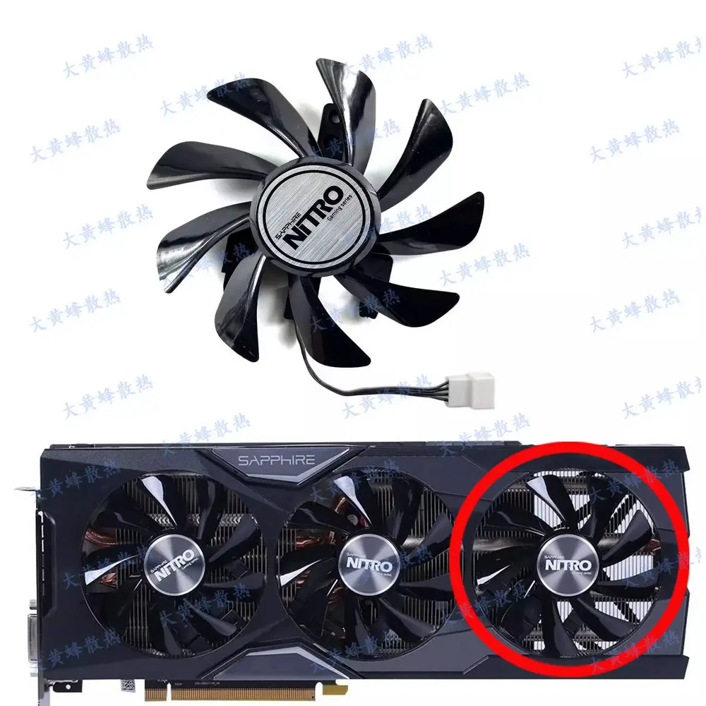 Новый охлаждающий вентилятор для видеокарты SAPPHIRE R9 FURY 4 ГБ HBM Tri-X OC
