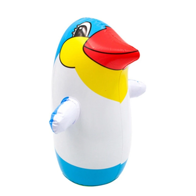 36cm/45cm/70cm PVC Inflatable Toy Cartoon Penguin Tumbler Children Gift D5QF