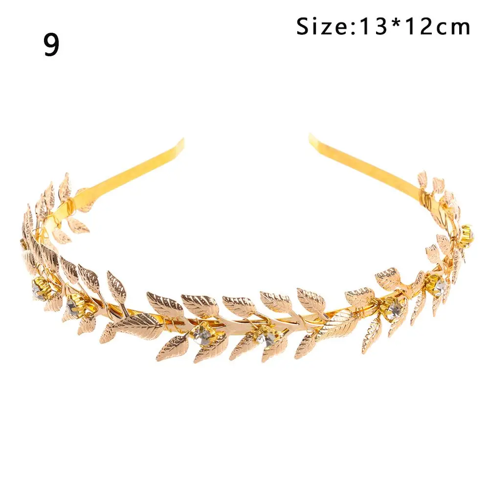 Tiara Hair Combs Hair Jewelry Bride Headbands Wedding Hair Crown Hair Hoop Leaves Hair Bands