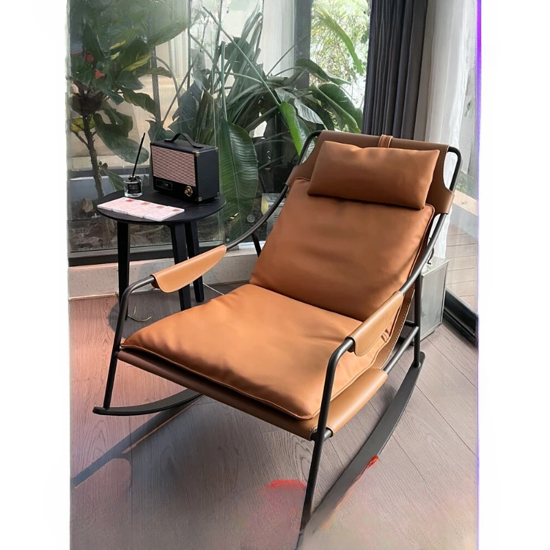 

Modern minimalist rocking leisure balcony lounge minimalist lazy chair study lunch break armchair luxury