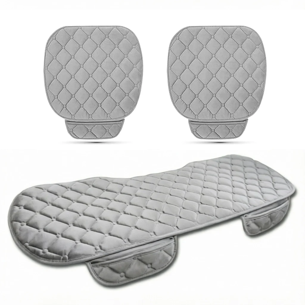 SEAMETAL Pluche Autostoelhoes Antislip Zacht Zitkussen Autostoelbeschermer Pad Universeel voor Sedan Suv Pick-up Truck