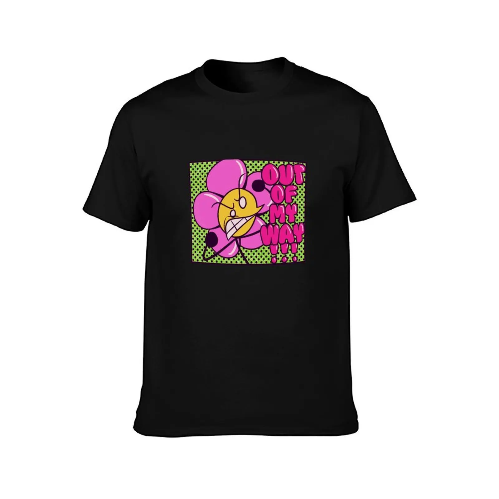 pissed off flower T-Shirt Active Sports Short Sleeve Cotton Shirt