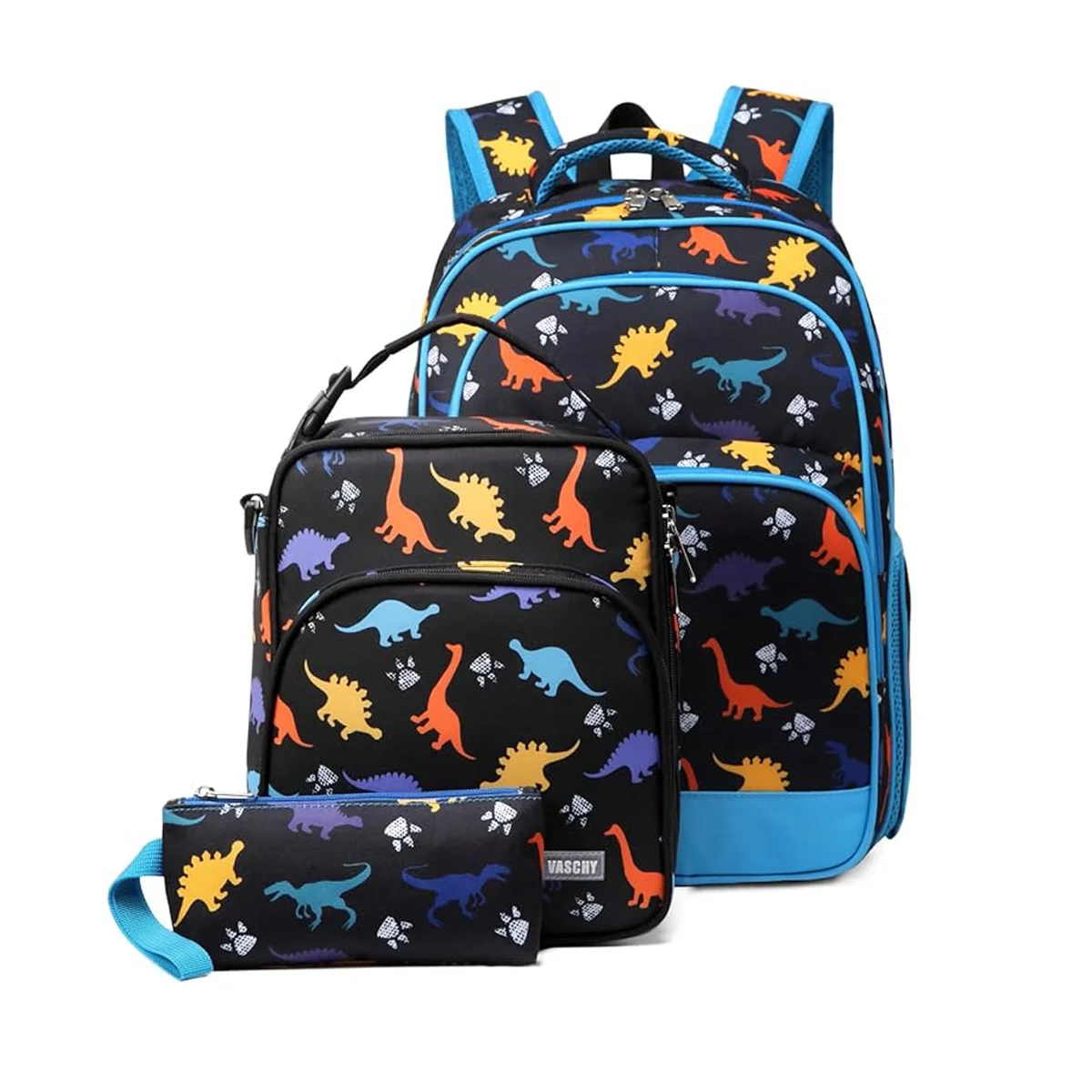 

Kids School Backpack Lunch Box Bag Pencil Case Combo, Children BookBag Schoolbag Insulate Lunch Bag Pen Pouch Set for Preschool/
