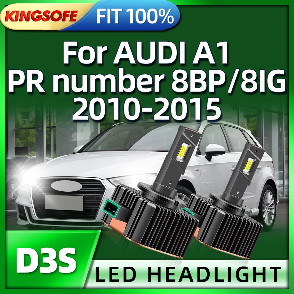 

KINGSOFE LED Headlight 30000LM HID D3S High Bright Car Lamp For AUDI A1 PR number 8BP 8IG 2010 2011 2012 2013 2014 2015