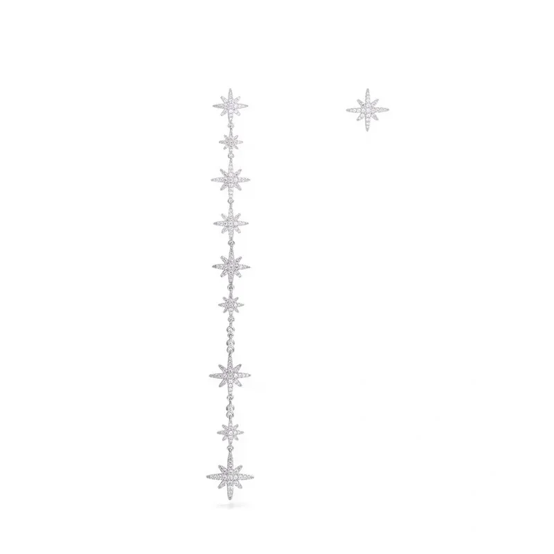 LI KI High Quality 925 Silver Meteor Tassel Earrings Temperament Versatile Elegant  Jewelry Gifts For Friends view 5